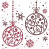 Serviette Weihnachtskugeln