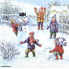 Serviette Spass im Schnee
