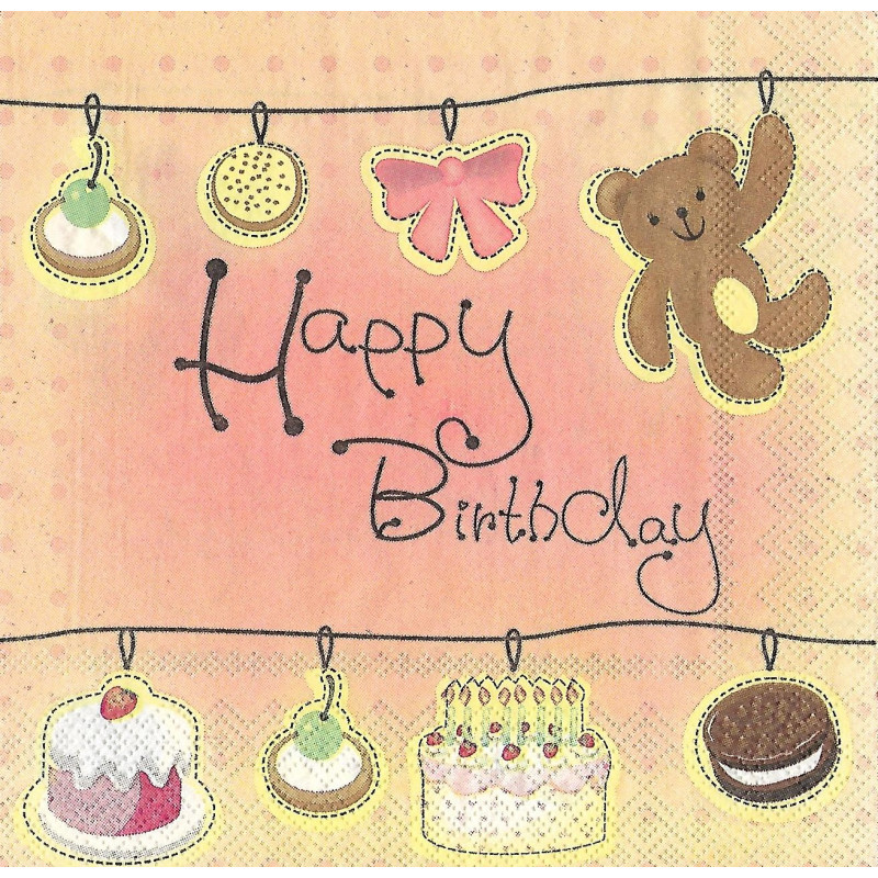 Serviette Happy Birthday