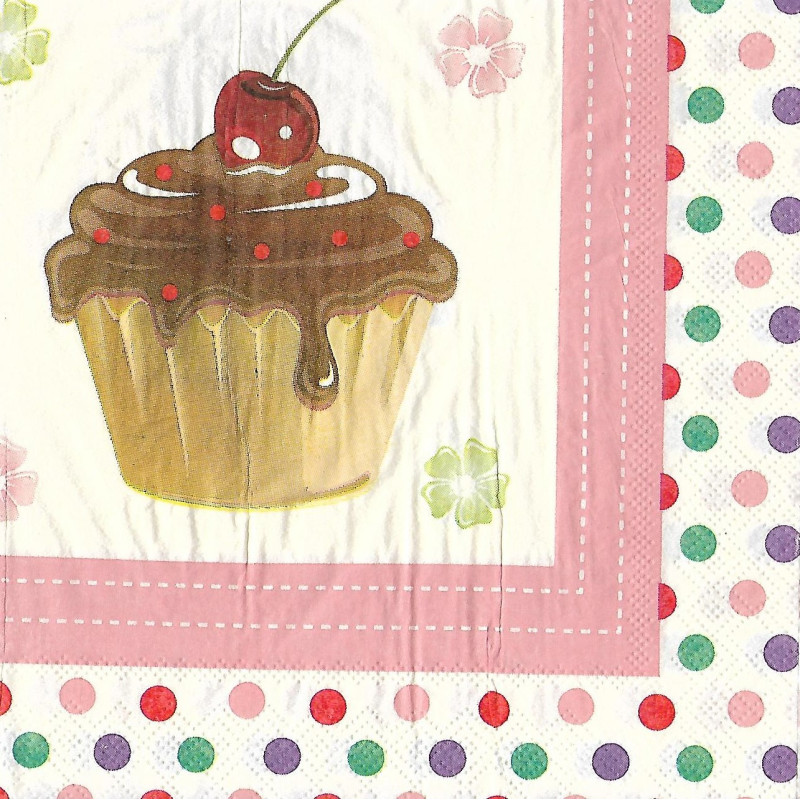 Serviette Cupcakes Birthday
