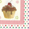 Serviette Cupcakes Birthday