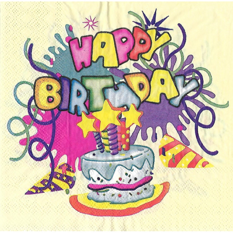 Serviette Happy Birthday