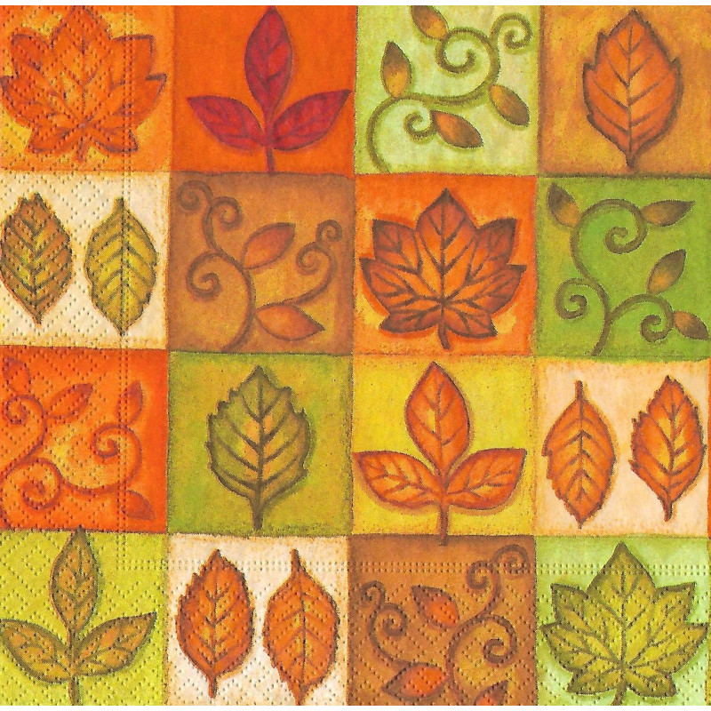 Serviette Herbstblätter