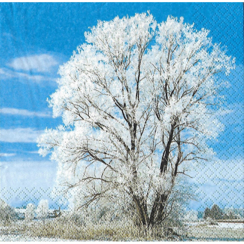 Serviette Baum im Winter