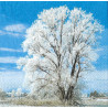Serviette Baum im Winter