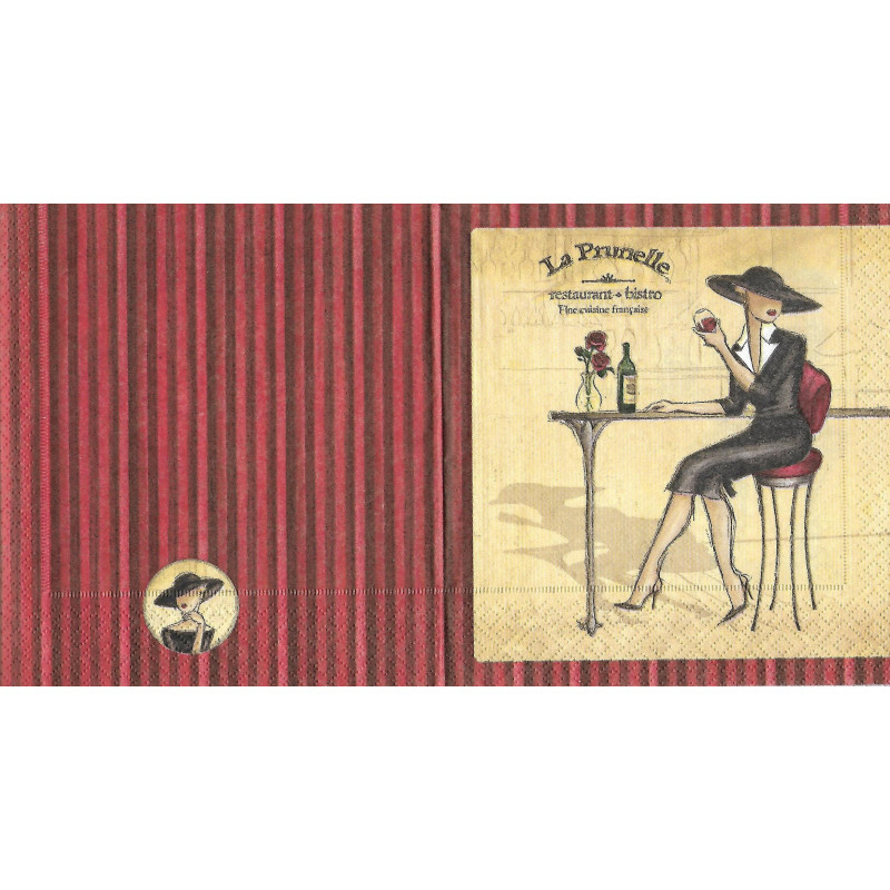 Serviette Elegante Dame rot