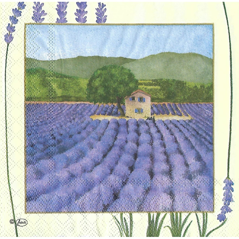 Serviette Lavendelfeld