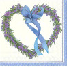 Serviette Lavendelherz mit Schleife