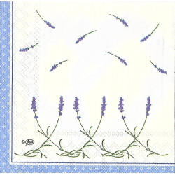 Serviette Lavendelherz mit Schleife