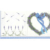 Serviette Lavendelherz mit Schleife