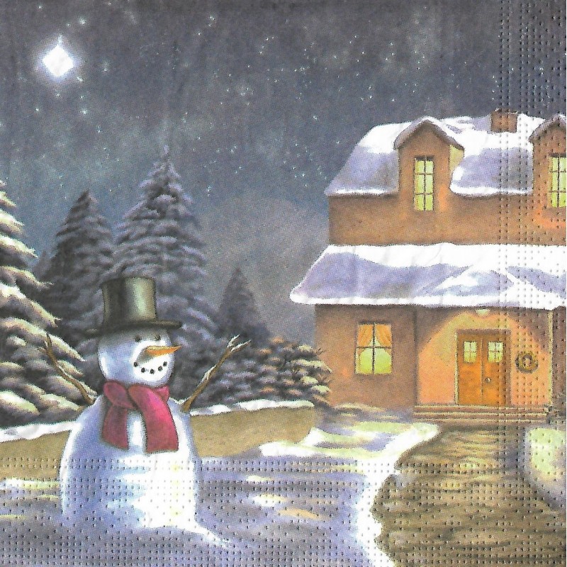 Serviette Snowman