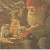 Serviette Nisser mit Katzen in Scheune
