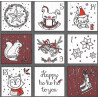 Serviette Süsser Kalender