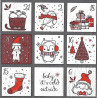 Serviette Süsser Kalender