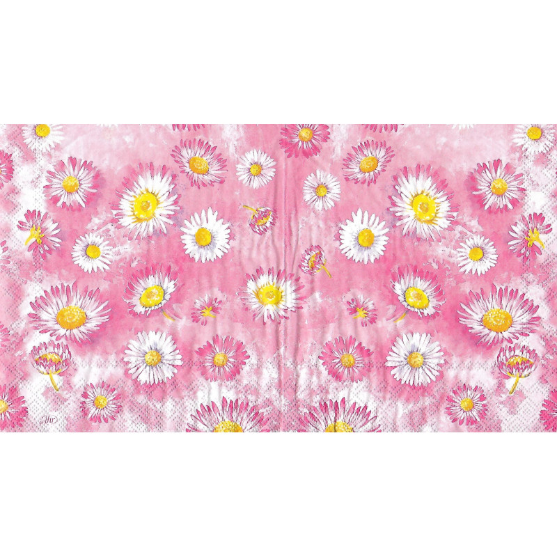 Serviette pink Daysies