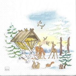 Serviette Winterlandschaft...