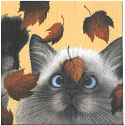 Serviette Katze mit...