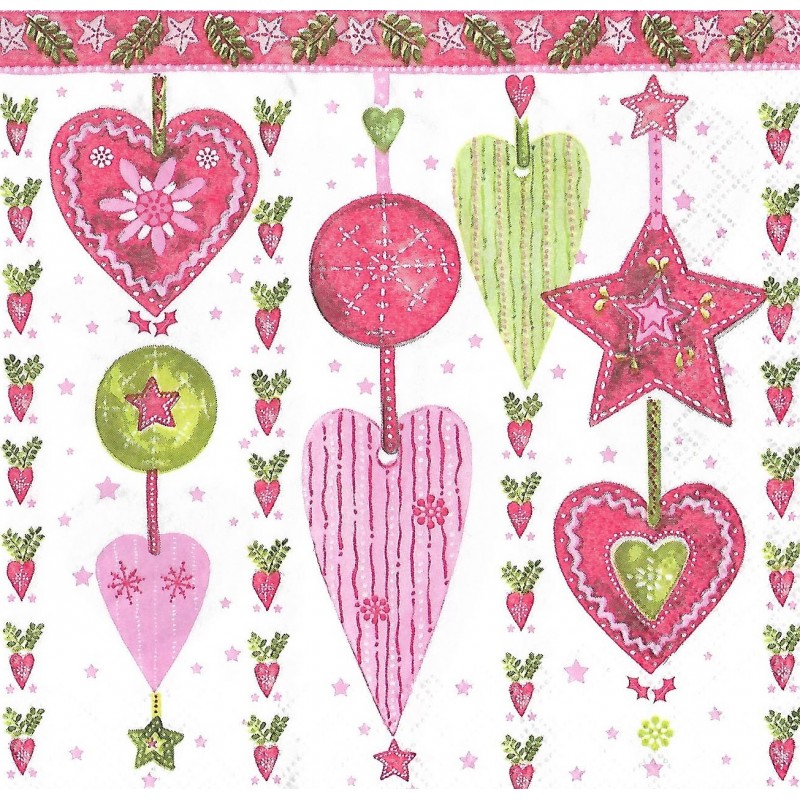 Serviette Weihnachtskugeln