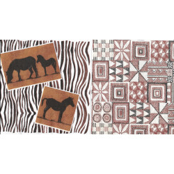 Serviette Pferd mit Fohlen...