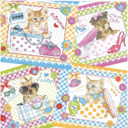 Serviette Katze und Hund –...