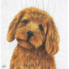Serviette Hundeportrait Braun – Tiermotiv