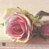 Serviette Elegante Rose in Rosa – Blumenmotiv