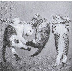 Serviette Three Cats