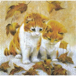 Serviette Herbstkatzen