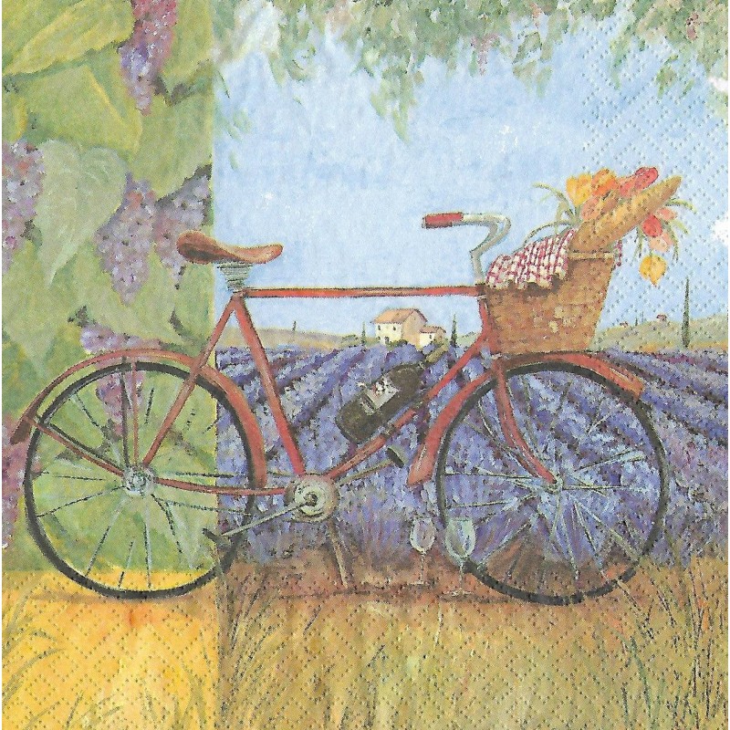 Serviette Fahrrad in der Provence