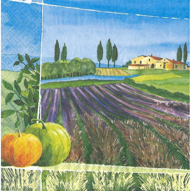 Serviette Lavendelfeld