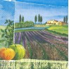 Serviette Lavendelfeld