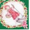 Serviette Mädchen auf Ski***Lisi Martin Original