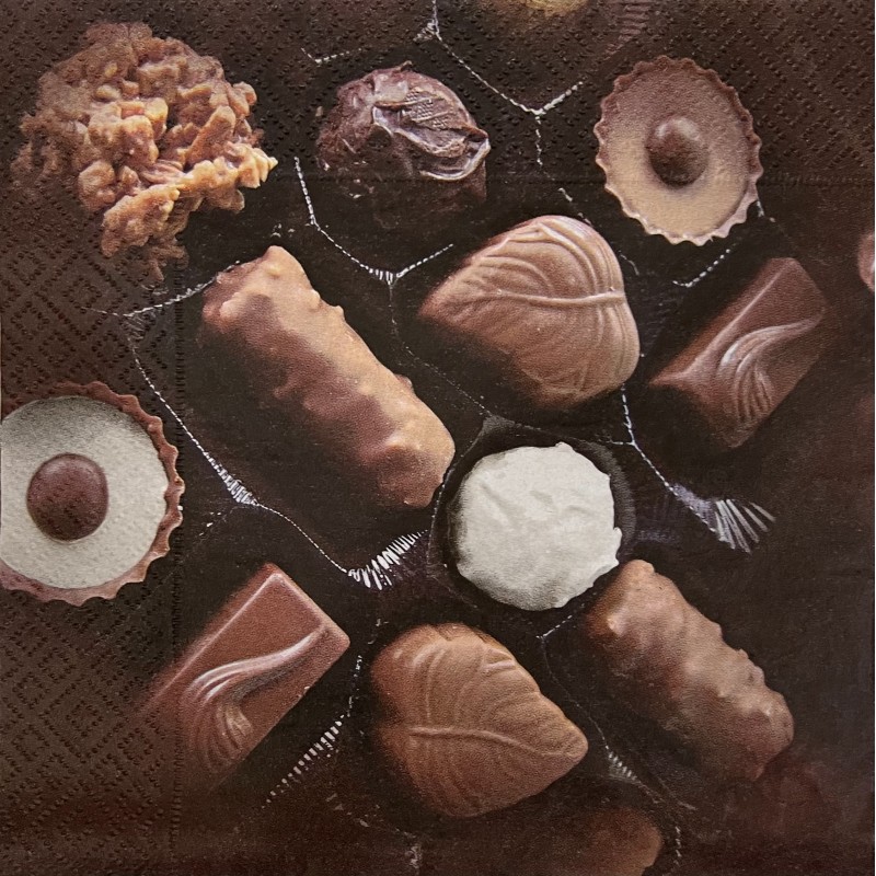 Serviette Pralinen