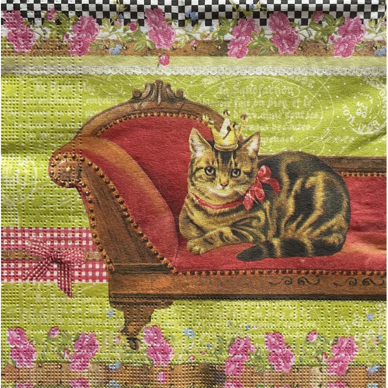 Serviette Königin der Katzen