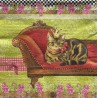 Serviette Königin der Katzen