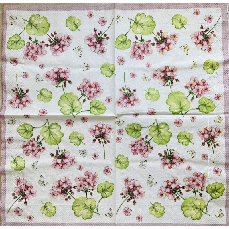 Serviette Veilchen rosa