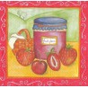Serviette Erdbeermarmelade