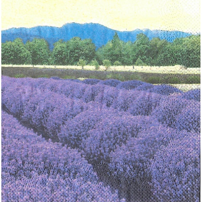 Serviette Lavendellandschaft