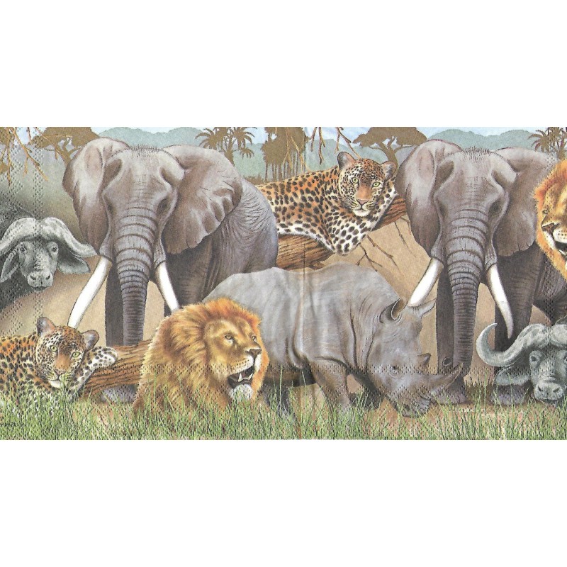 Serviette Big Five Africa
