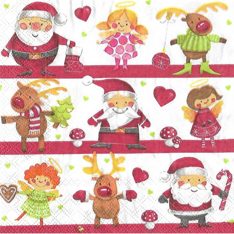 Serviette Weihnachtsmix