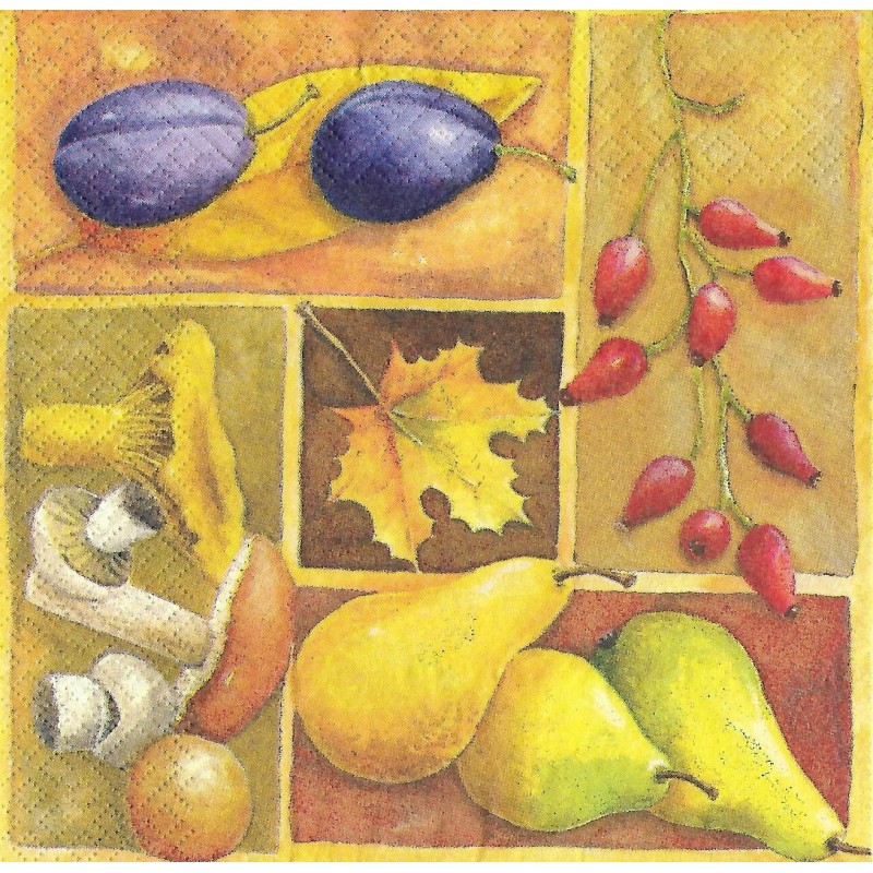 Serviette Herbstfrüchte