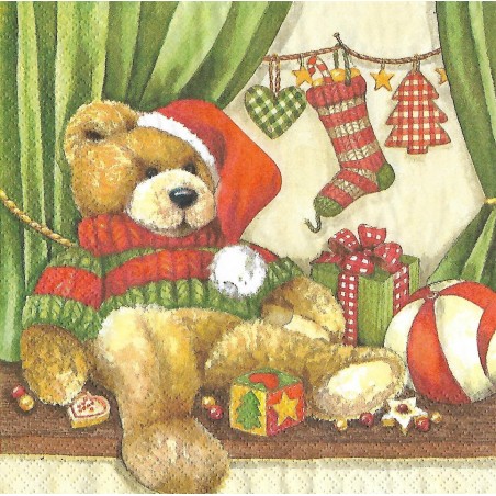 Serviette Weihnachtsbär