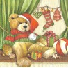 Serviette Weihnachtsbär